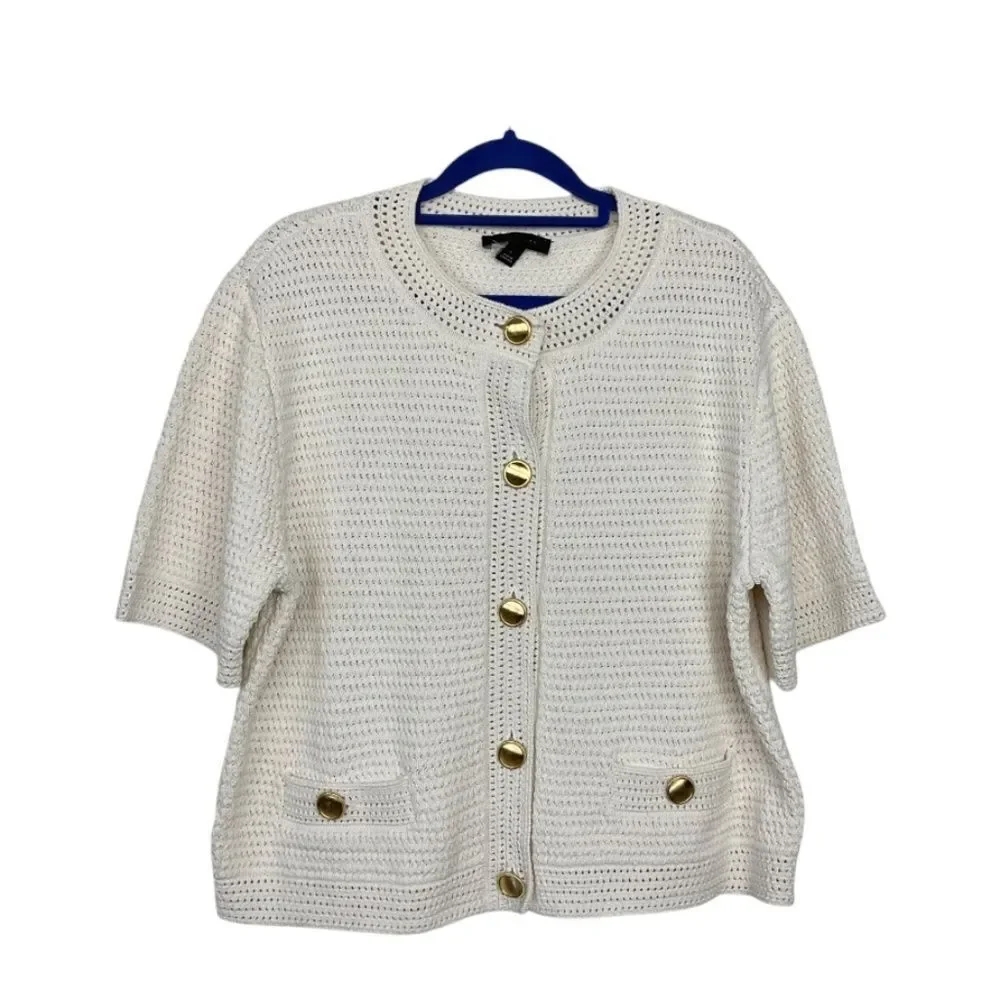 Ann Taylor Textured Sweater Jacket NEW - Picture 3 of 9